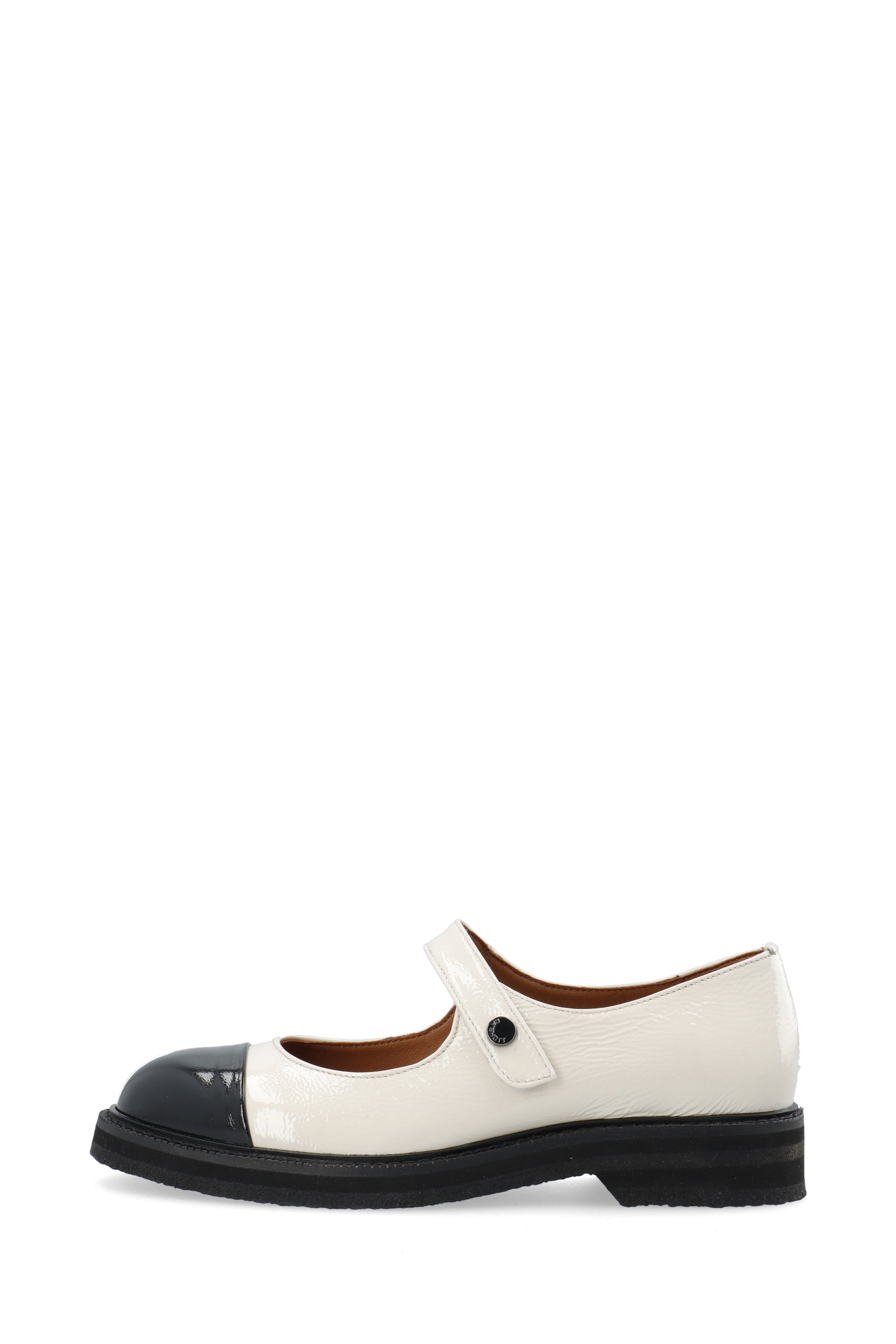 Cashott - Hvid loafers med sort spids