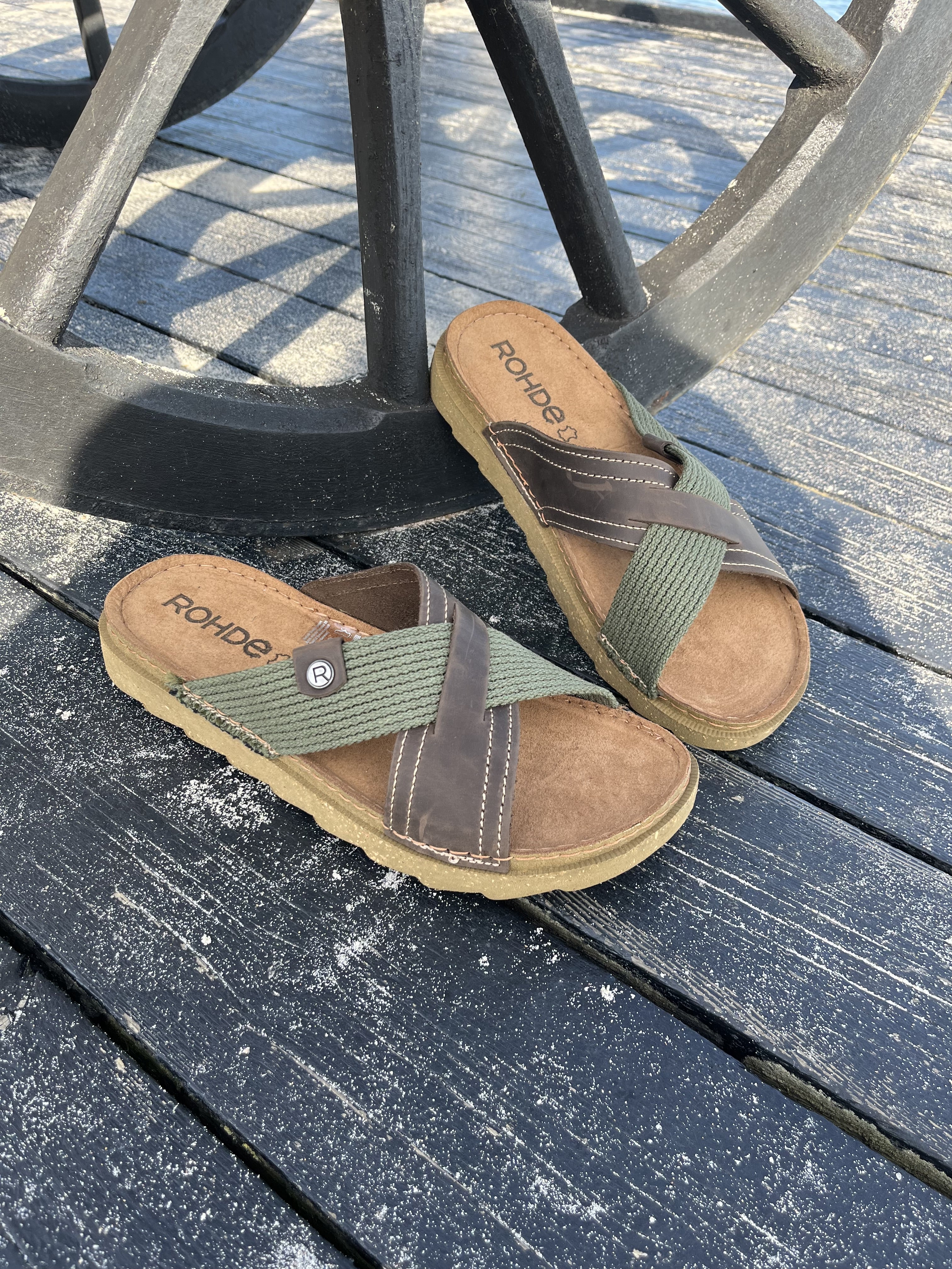 Rohde - Herre olivengrøn sandal / indesko