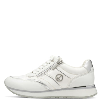 Tamaris Hvid/sølv sneakers